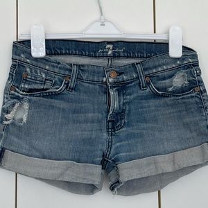 Cheeky “7 for All Mankind” denim shorts